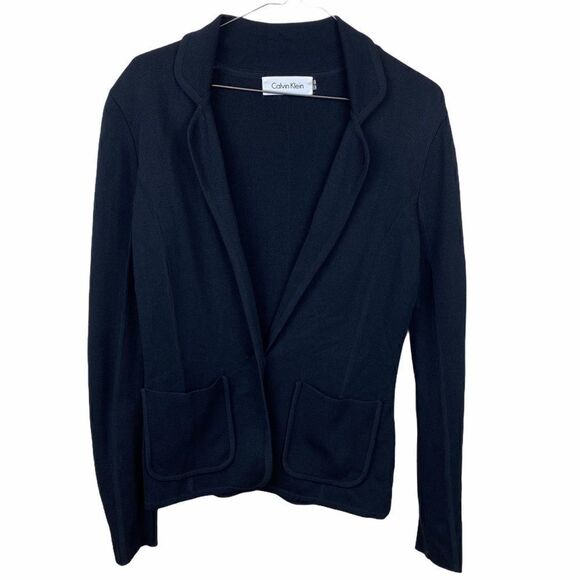 Calvin Klein Knit Black Blazer - Picture 1 of 6